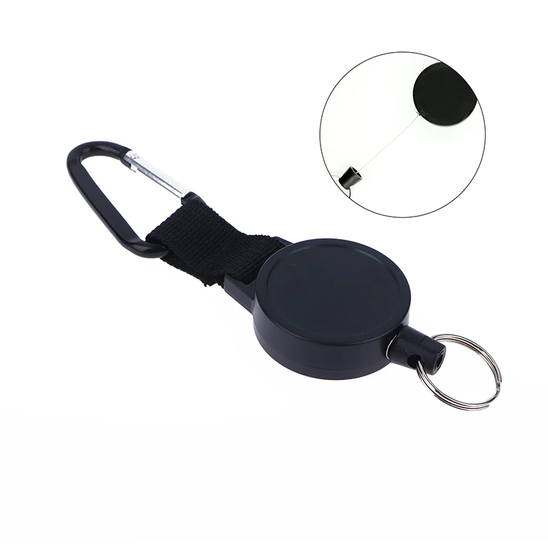 

Sporty Retractable Key Ring Anti Lost Ski Pass ID Card Anti-theft Easy-to-pull Buckle Rope Elastic Keychain Anti-Theft Keychain