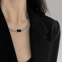 2022 new trend black chain necklace for women ins fashion vintage punk simple geometric birthday party jewerly gifts wholesale