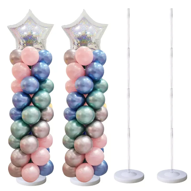 

2Sets 127cm kids birthday party Balloon column stand Wedding arch decoration Baby shower metallic balloons decor birthday globos