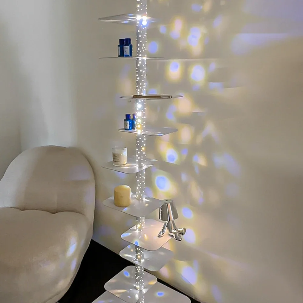 Атмосферная Напольная Лампа стеллаж для хранения встроенная Современная