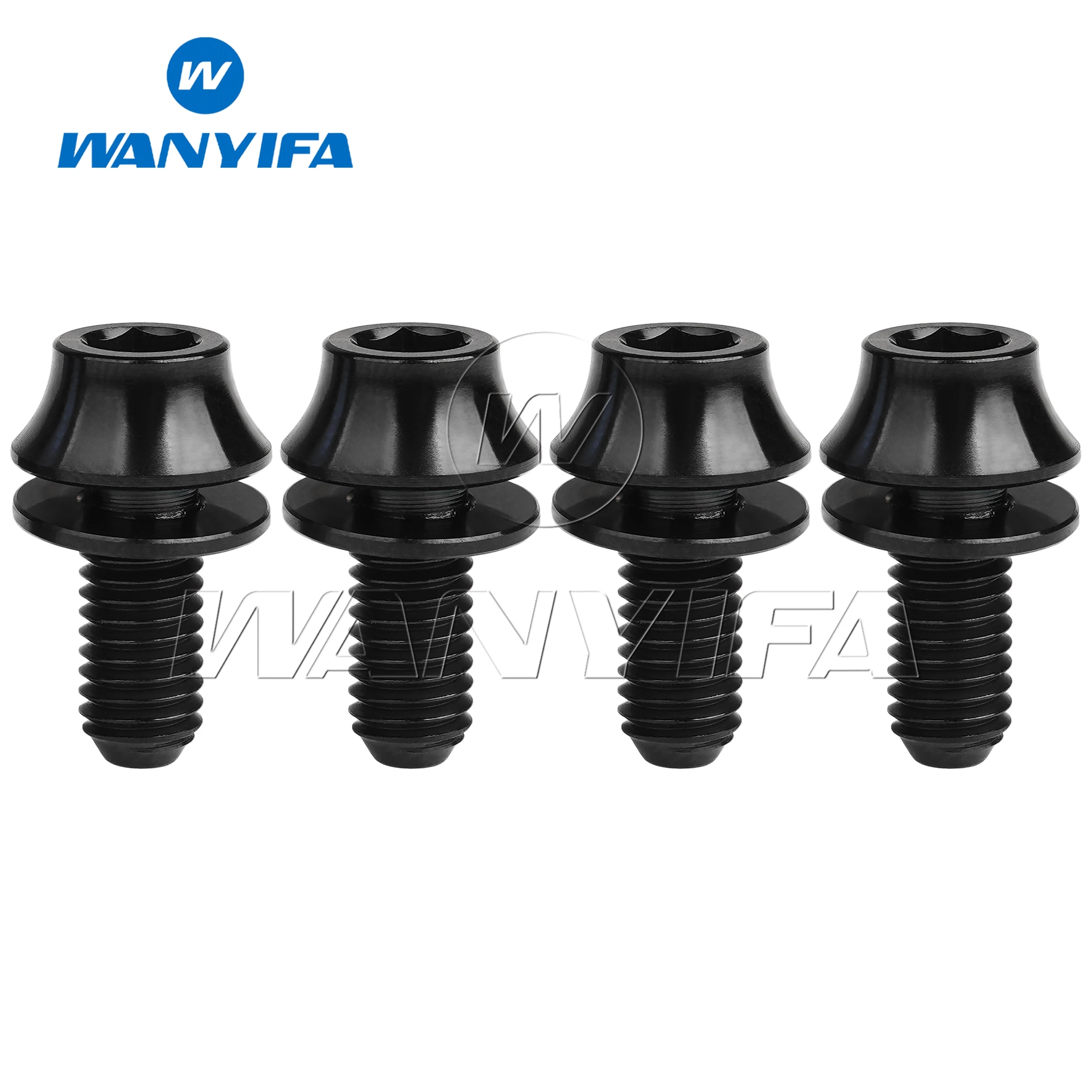 

Wanyifa Титановые болты M5x12 мм с шайбами, набор из 4 штук