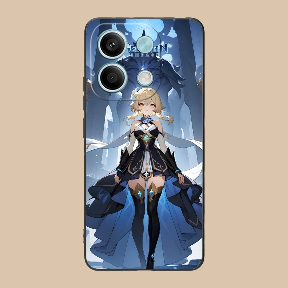 Чехол для мобильного телефона Genshin Impact Lumine Smart Xiaomi Redmi 14 13 13C 12 12C 10 10C A1 A2 A3 Plus 5G