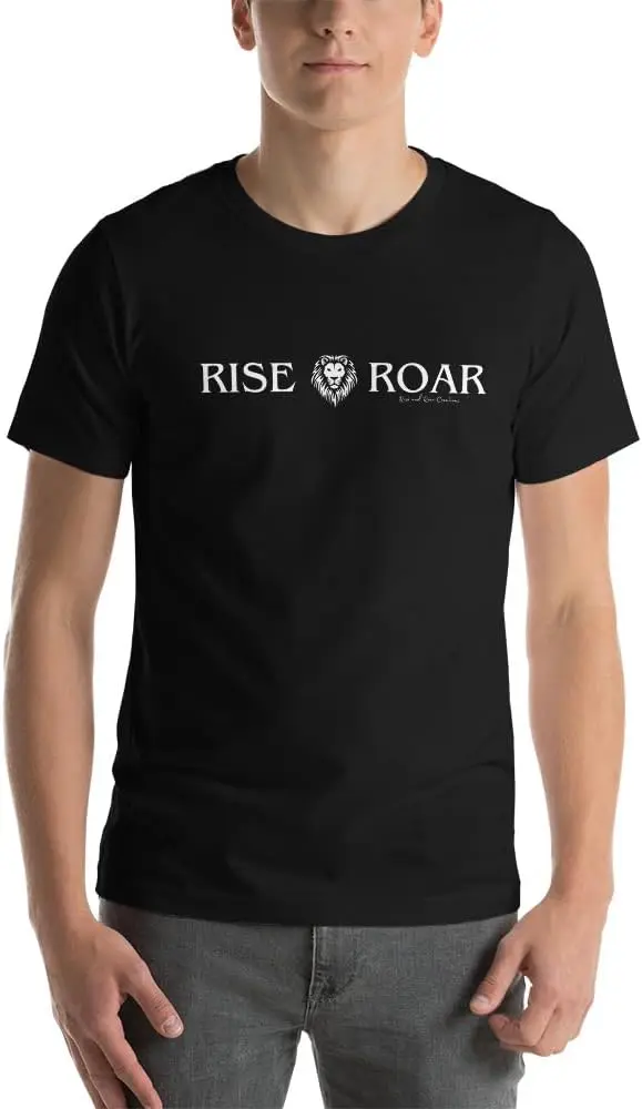 Мужская классическая футболка с рисунком Rise and Roar