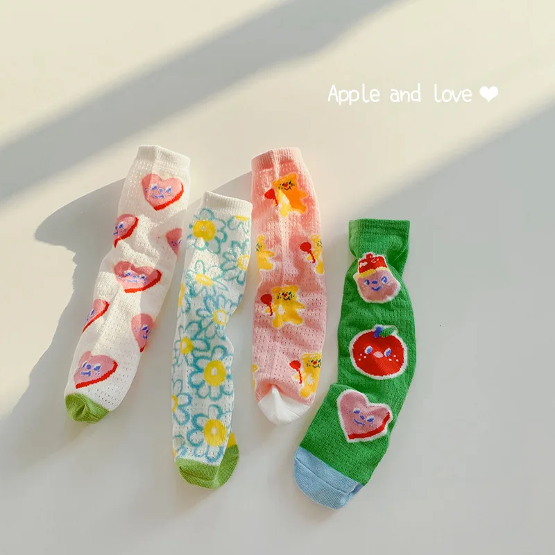 

Носки детские с мультяшным рисунком, на возраст 1-8 лет, 4 пары