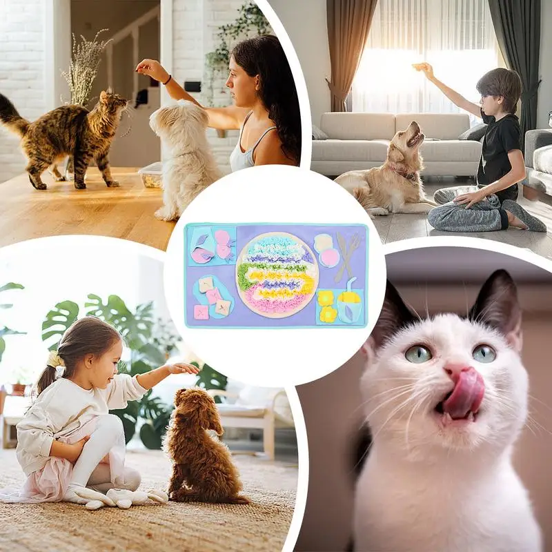 Интерактивный коврик-пазл для кошек и собак интерактивные игрушки-пазлы