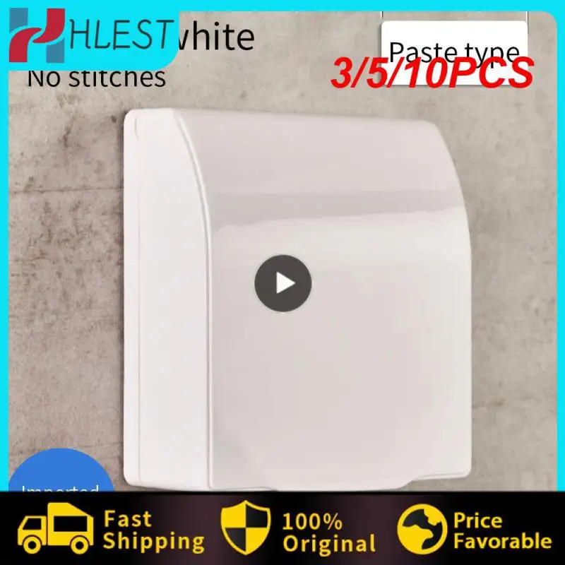 

3/5/10PCS Splash-proof 86 Type Wall Socket Box Waterproof Electric Plug Cover Self-adhesive Switch Protective Cover Home Office
