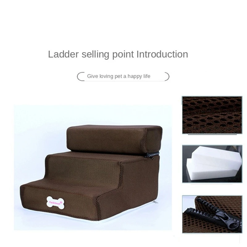 Скидка Тройная лестница для домашних питомцев, небольшая лестница для собак и кошек, нескользящая Съемная лестница, товары для домашних животных Дешево Тройная лестница для домашних питомцев, небольшая лестница для собак и кошек, нескользящая Съемная лестница, товары для домашних животных