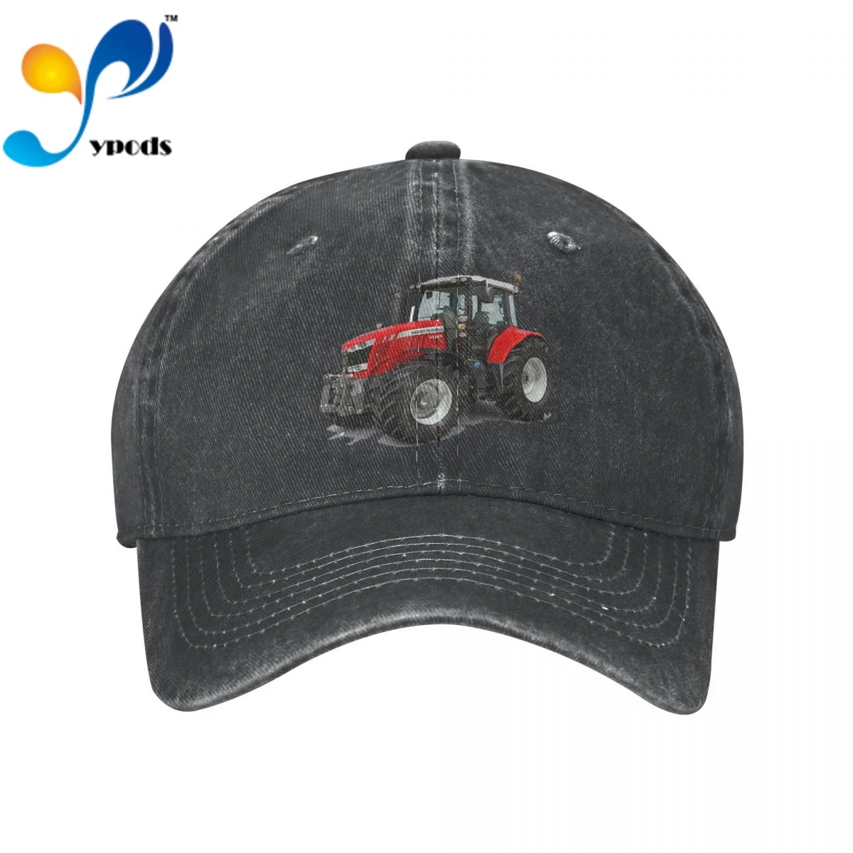 

New Brand Anime Massey Ferguson Black Graphic Tractors Agriculture Farm-Machine Equipt Bottoming Cotton Baseball Cap