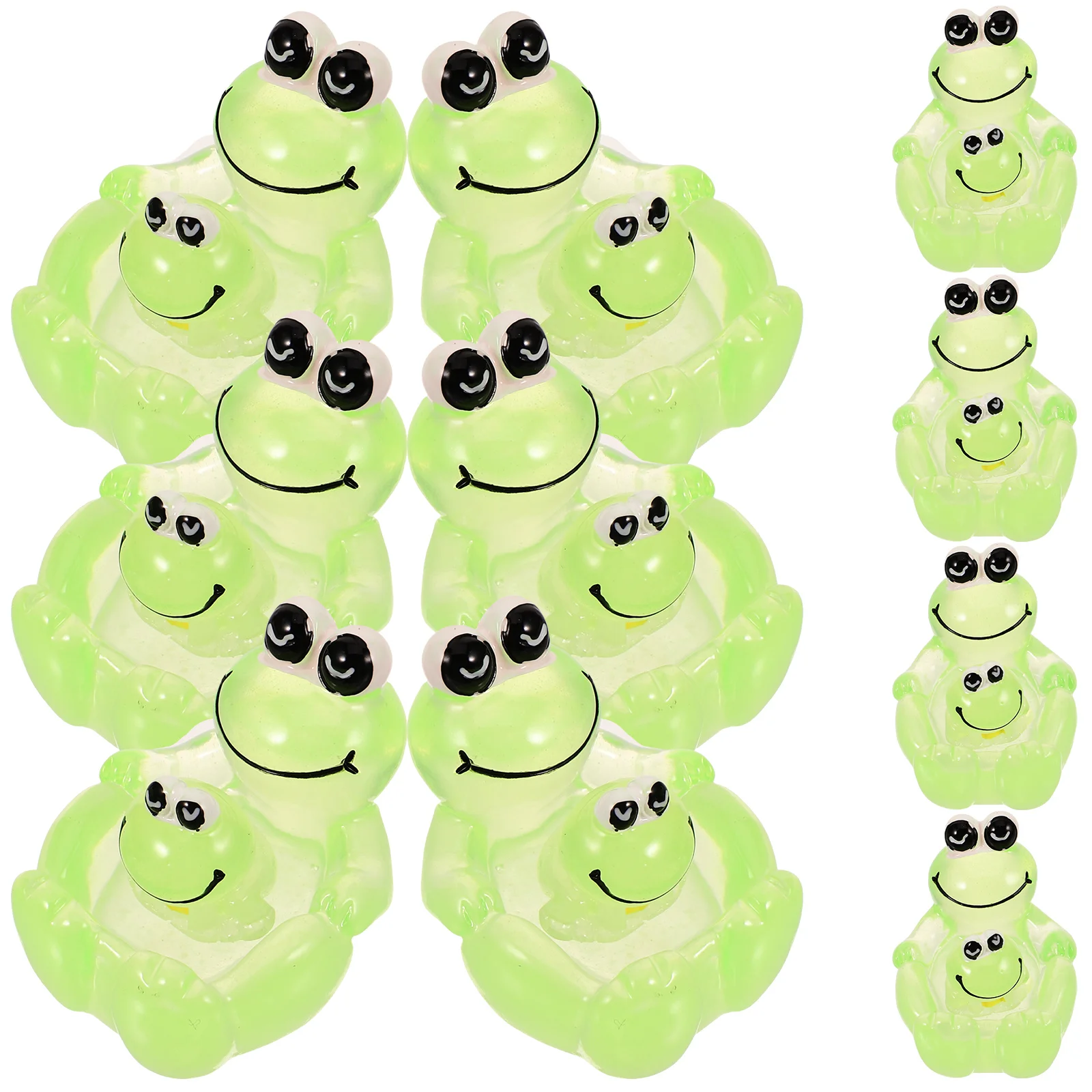 

10Pcs Adorable Frog Charms Luminous Resin Frog Flatback Phone Case Embellishments