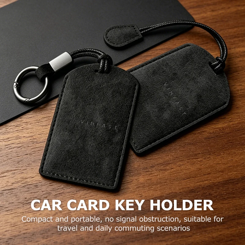 Фото Чехол для автомобильного ключа с NFC из замши, противоскользящий защитный чехол для Vinfast HERIO LIMO VF6 VF7 VF8 VF9 LUX A VF3 VF5 VFE34 №2
