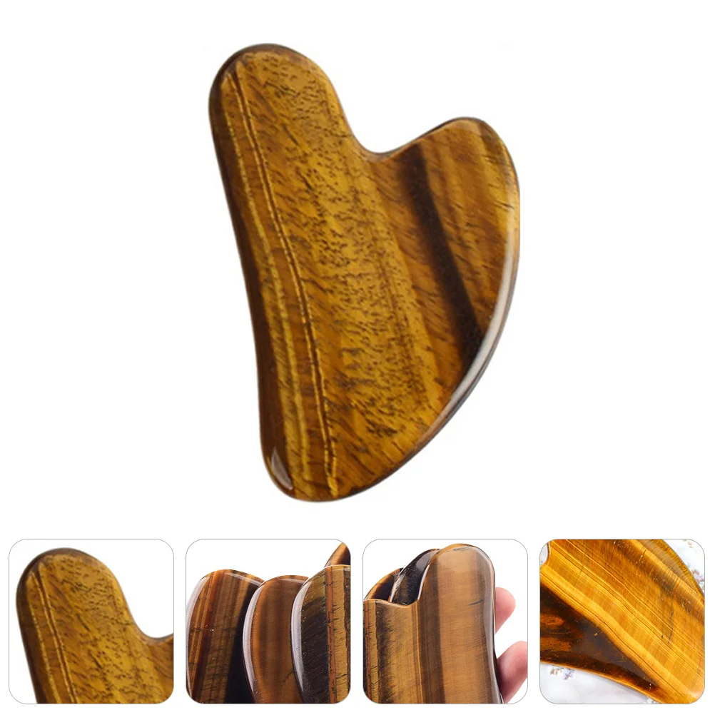 

1pc Facial Scraping Tool Tiger' Eye Stone Tool Scraping Board Portable Scrapper Muscle Tool