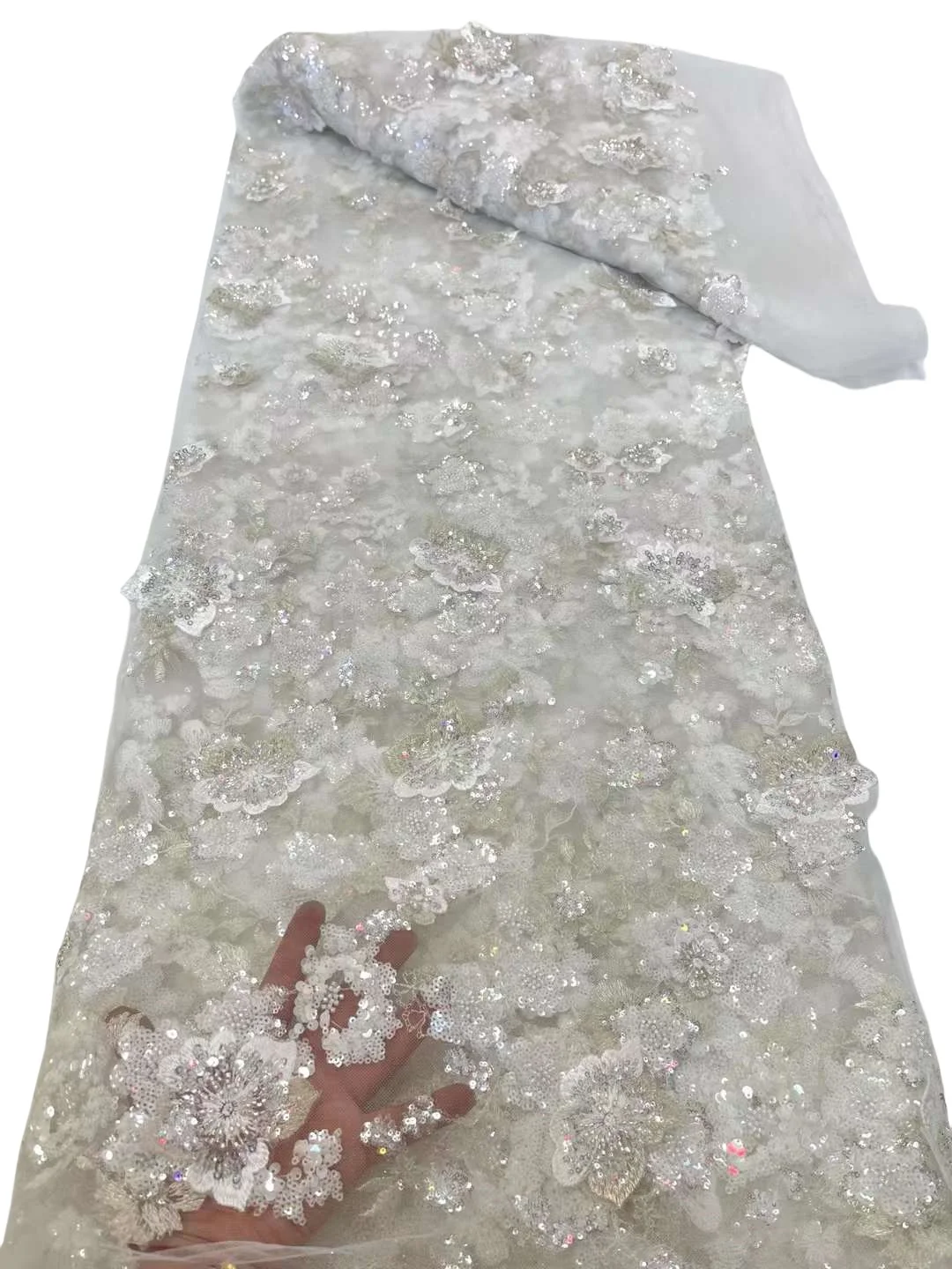 5 ярдов 2024 новейшая элегантная нежная ткань лучшего качества с камнями для