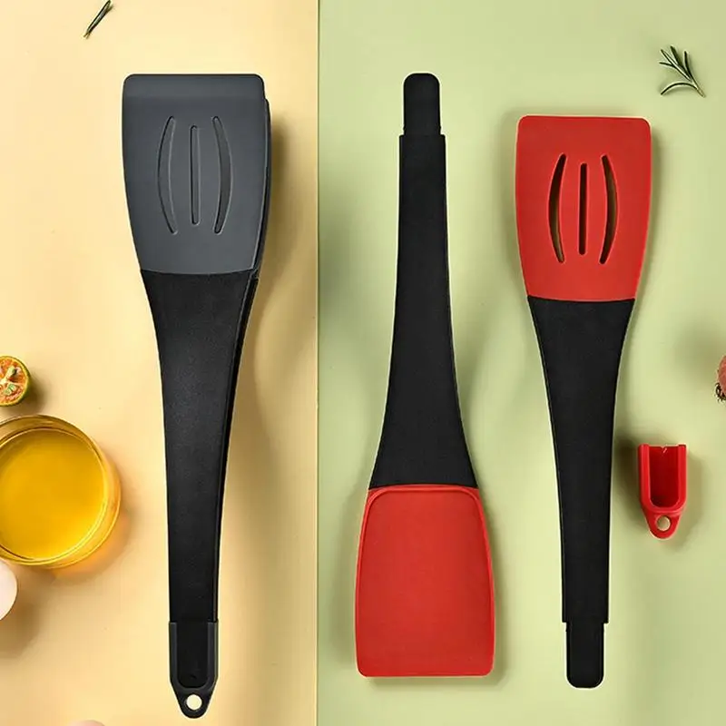 

Silicone Frying Spatula Non-Stick Detachable Pancake Spatula Heat Resistant Anti- Scald Flipper Cooking Steak Clamps For Kitchen