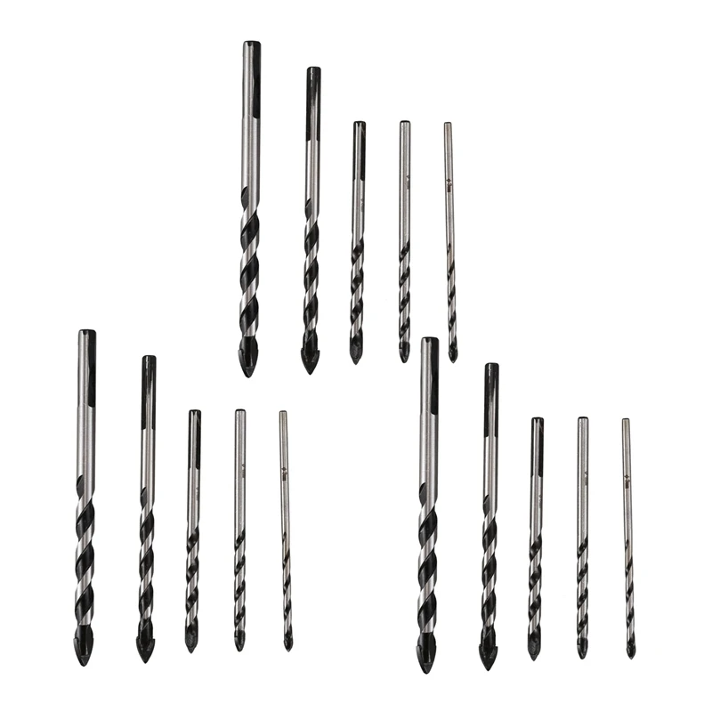 

15 Pieces Multi-Material Tungsten Carbide Drill Bit Set For Porcelain Ceramic Tile,Concrete,Brick(3Mm 4Mm 5Mm 6Mm 8Mm)