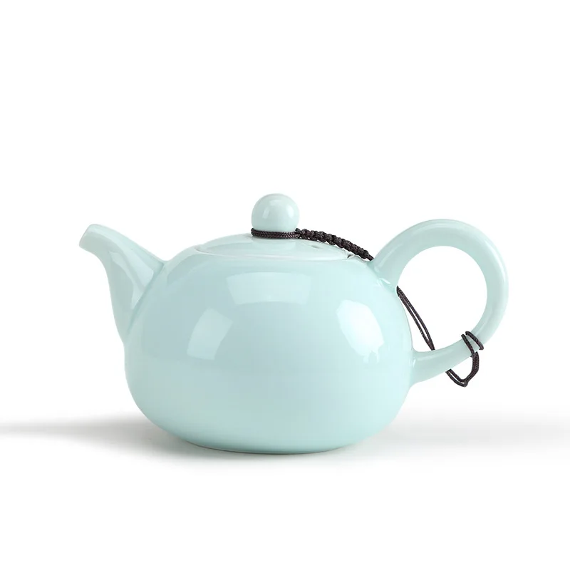 

Голубой чайник, керамика, китайский стиль, винтажный, высококачественный, здоровый, подогреватель, домашний чайный набор JD50CH