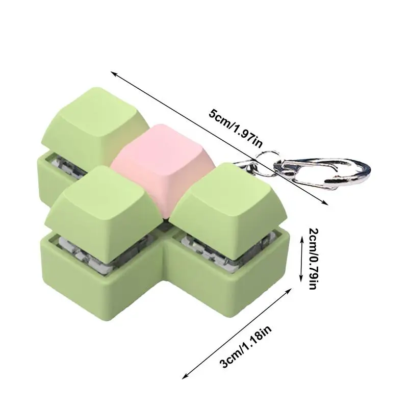 4-клавишный тестер вала игрушечный брелок на палец игрушка светящаяся