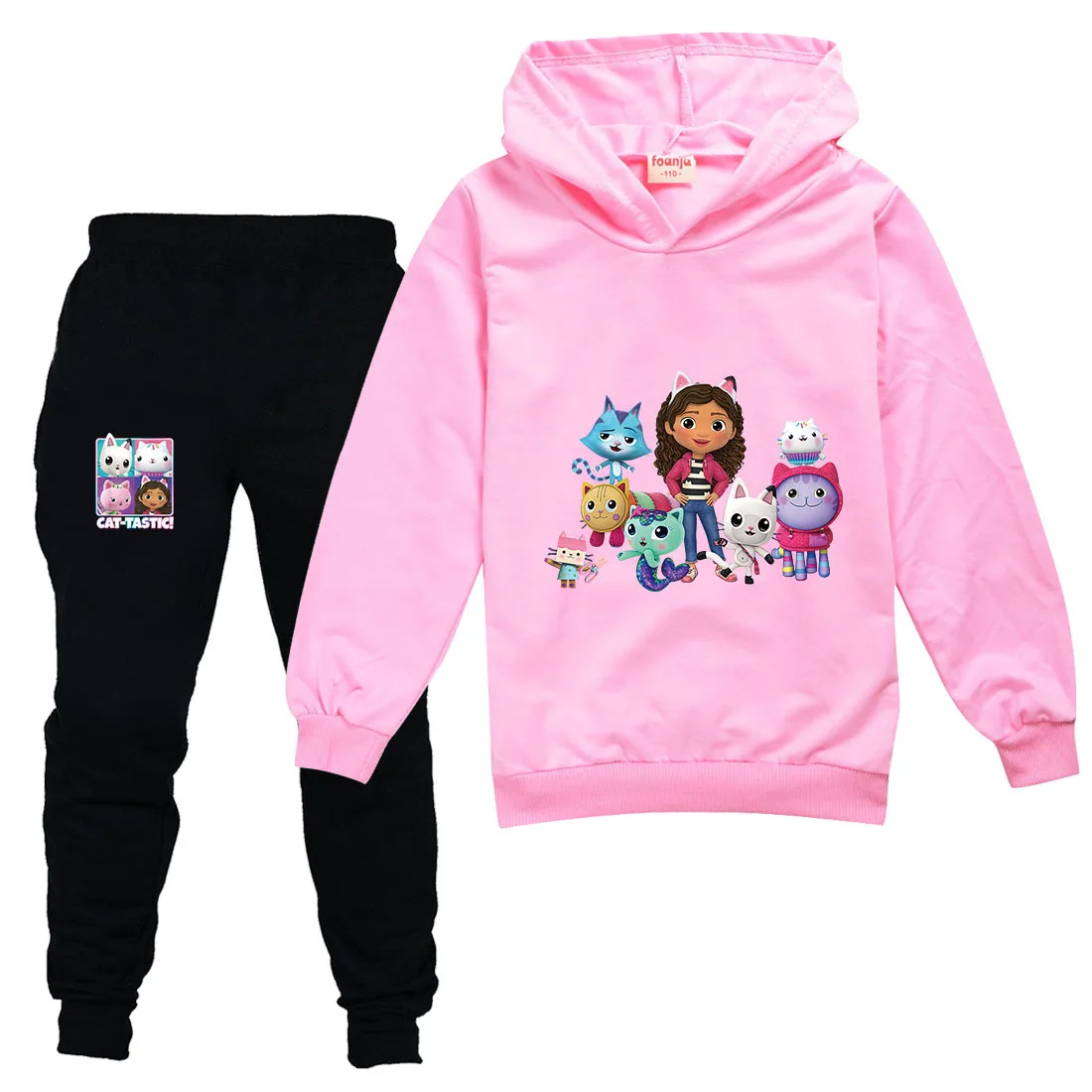 

Gabby's Dollhouse Kids Clothing sets Gabbys Cats Girls Boys Hoodies Tops+Pants 2 Pieces Sets Children's Suit Tracksuit Sportwear