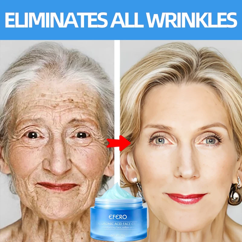 

Hyaluronic Acid Instant Anti-Wrinkle Cream Moisturizing Anti Aging Fade Fine Line Firming Whiten Brighten Face Korean Cosmetics