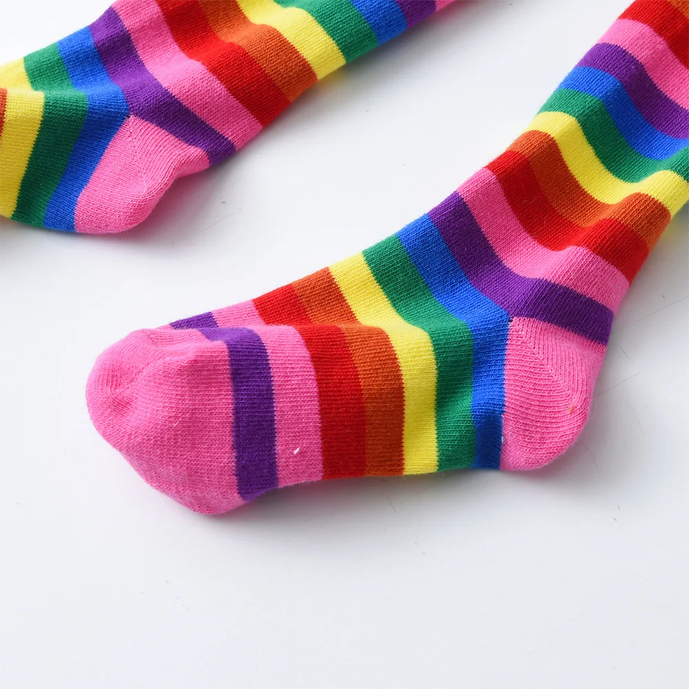 DXTON Детские балетки в радужную полоску хлопковые нейлоновые акриловые
