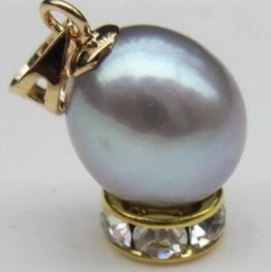 

AAAA Japanese Akoya 9-12 mm Gray Pearl Pendant Necklace women's jewelry