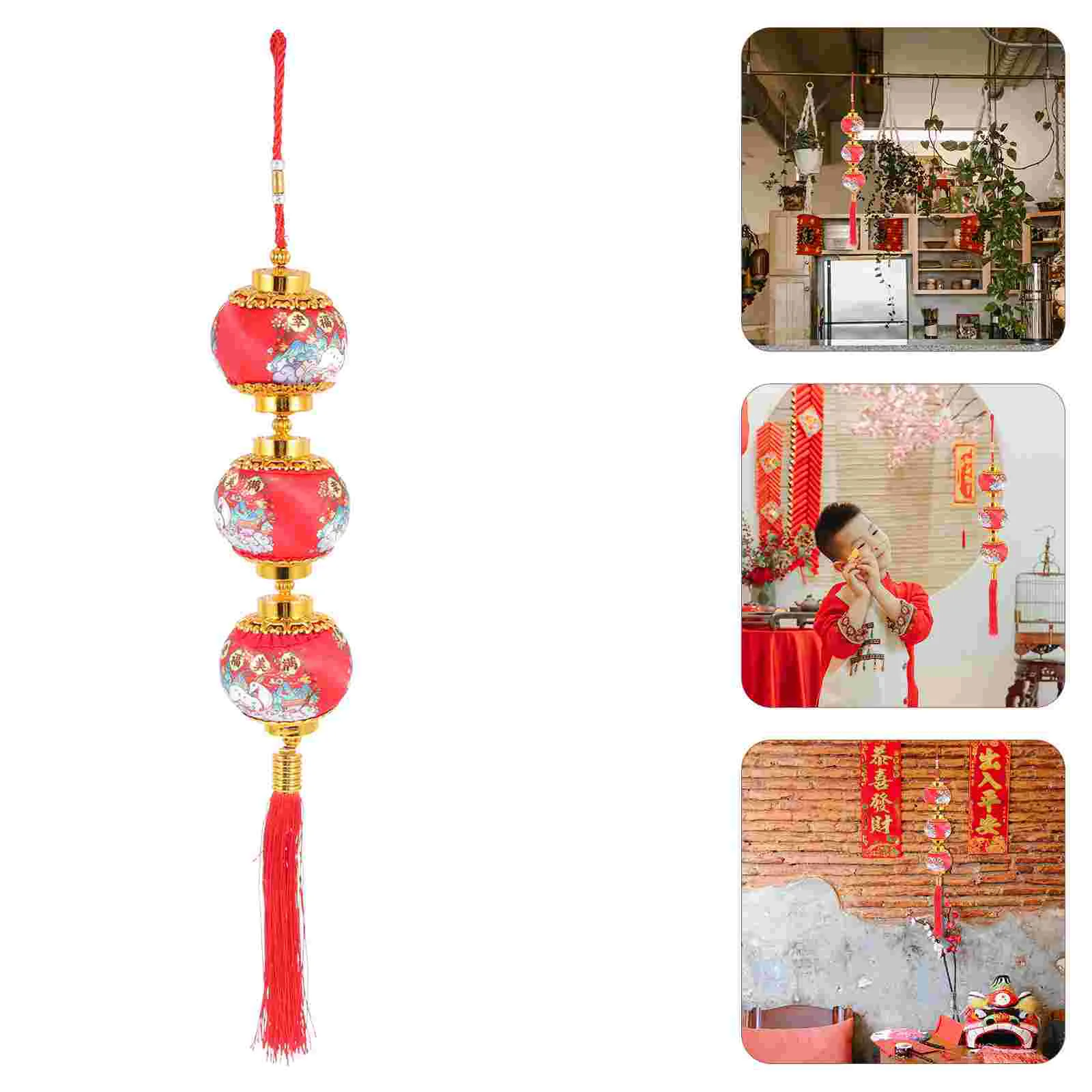 

1Pc Lantern String New Year Pendant Lantern Pendant Festival Decor for Window Decor Festival