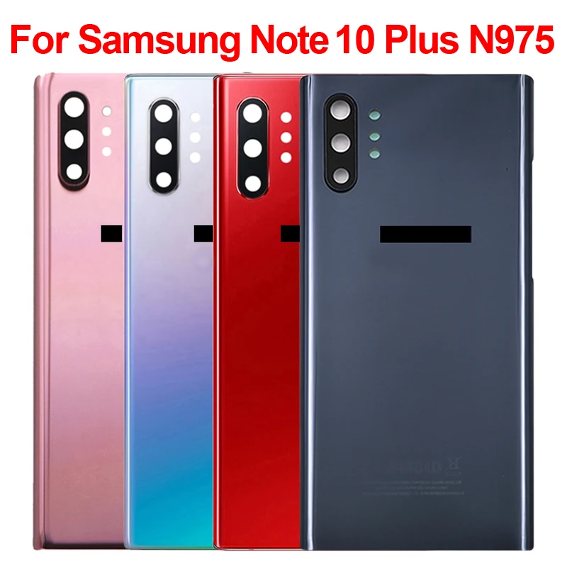 

Original Battery Back Cover For Samsung Note 10 N970 NOTE10+ Plus N975 N975F Glass Battery Back Cover Door Housing Replacement