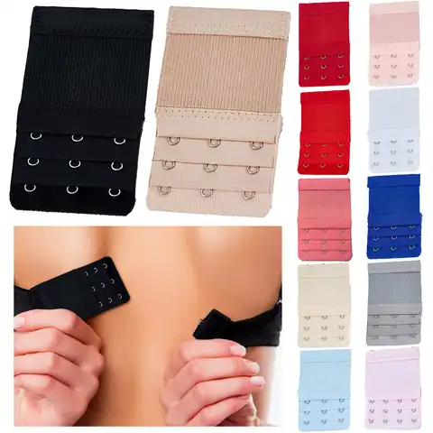 1-3pcs Bra Extenders Strap Buckle Extension 3 Hooks 3 Rows Hooks Bra Strap Extender Sewing Intimates Accessories Women Bra Strap
