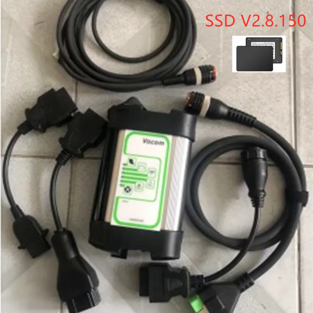 Диагностический инструмент для грузовика V2.8/V2.8.150 SSD Vocom 88890300 для Volvo/UD/Mack/Renaul с квадратным интерфейсом, диагностическое Программирование