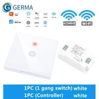 germa tuya smart life app wifi touch switch light rf 433mhz wall diy relay timer module google home alexa 110v 220v 10a