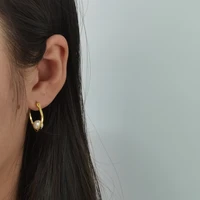 2022 new pearl hoop earrings gold plated fashion jewelry for women luxury 925 silver needle girl gift wedding accessories