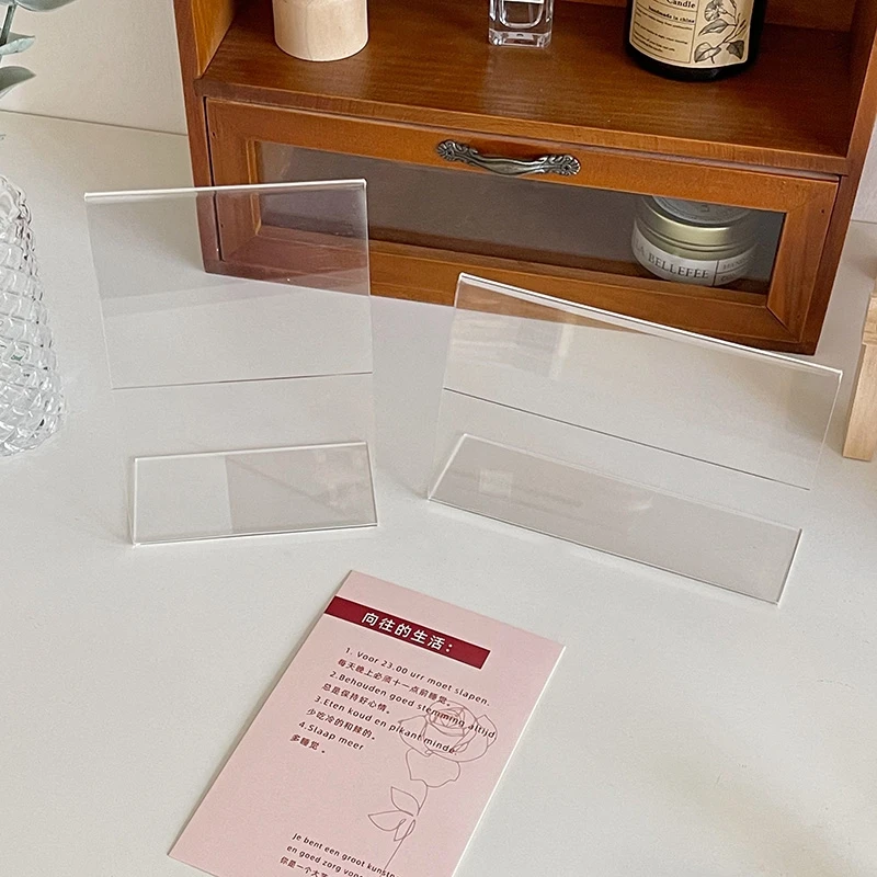 Акриловый держатель для фотокарты прозрачный пластиковый Настольный знак рамка