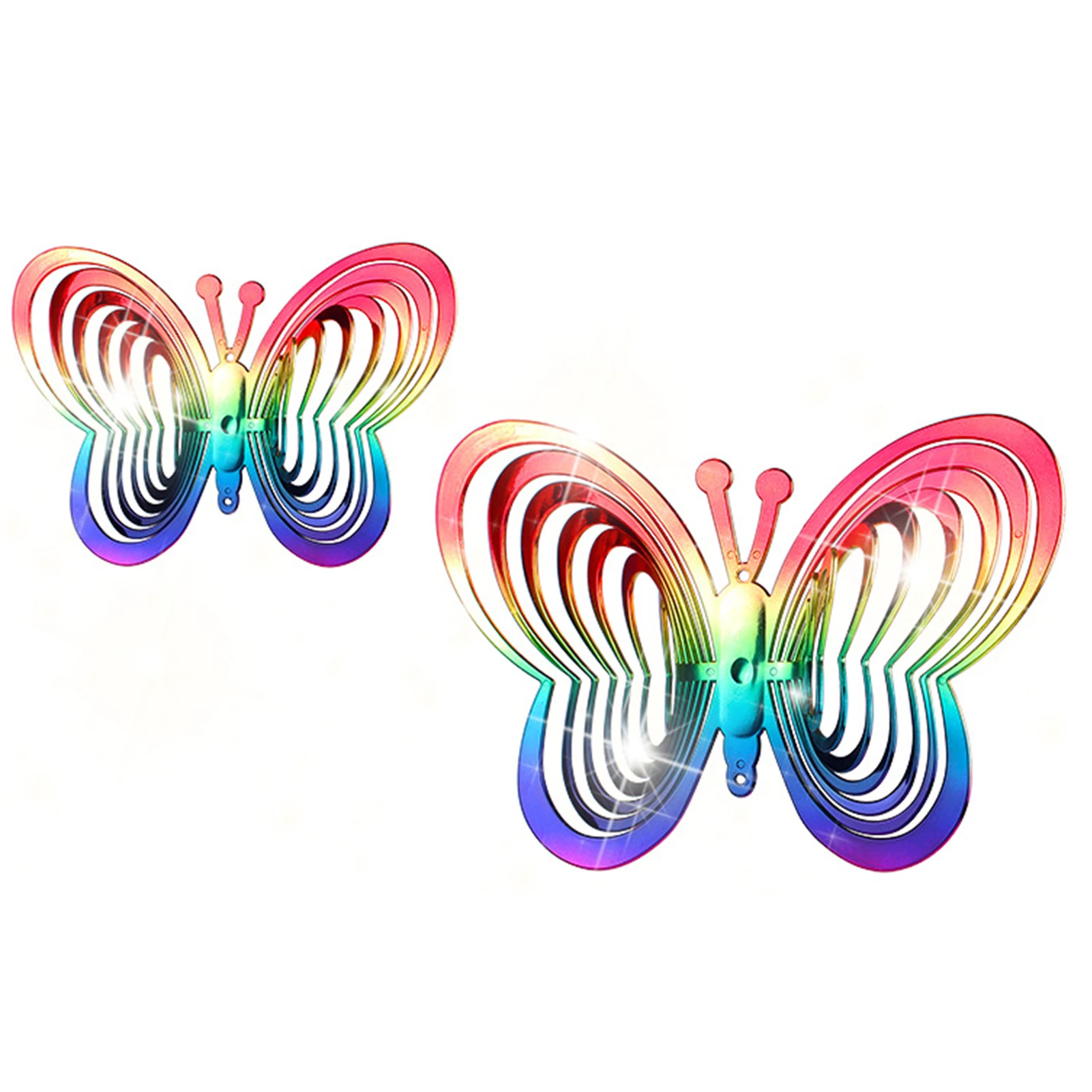 

Металлическая ветряная вращающаяся мельница яркого цвета в виде бабочки для сада