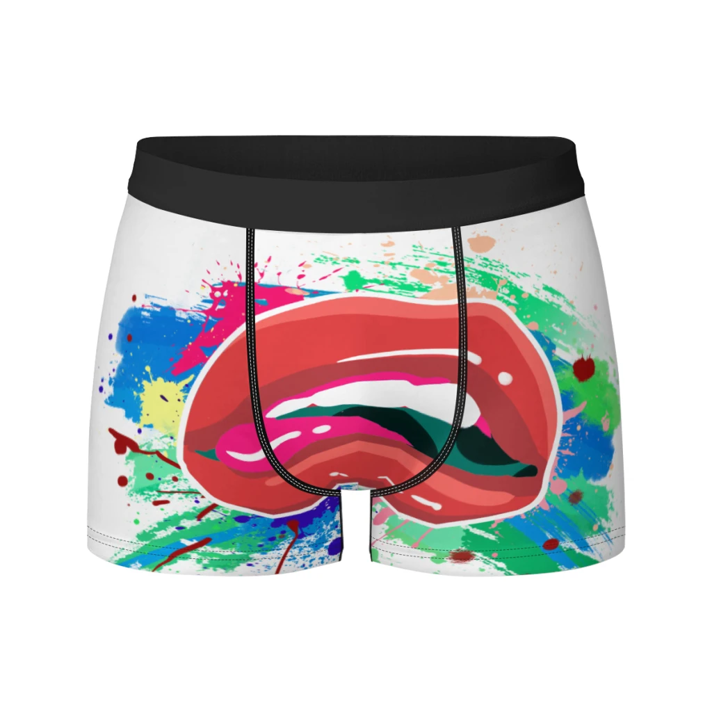 

New Breathable Boxer Men Underwear Soft Cartoon lips (20) Mens Boxers Man Breif