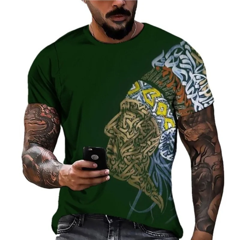 

2022 Men and Women New Summer T-Shirt Retro Style 3D Print Loose Short Sleeve T-Shirt Fashion Harajuku Park Collar Top