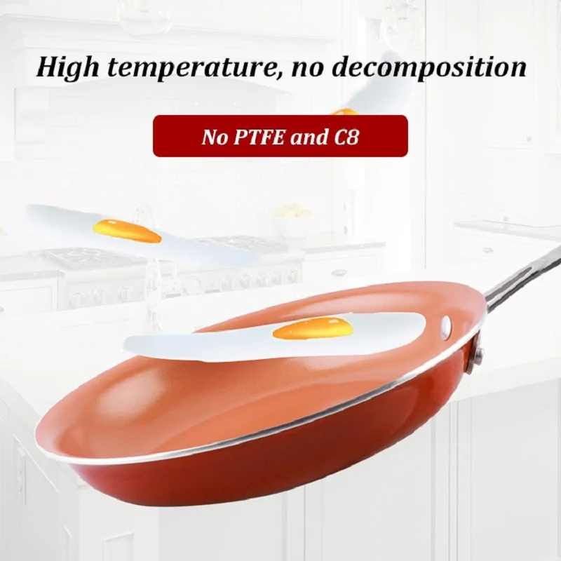 

Non-stick Skillet Copper Frying Pan With Ceramic Coating Induction Cooking Frying Pan Safe Saucepan Kitchen Accessories