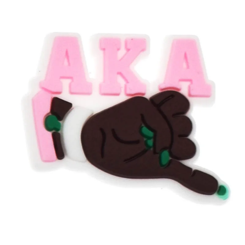 Лидер продаж 1 шт. подвески для обуви розовый Английский Радуга AKA 1908 аксессуары