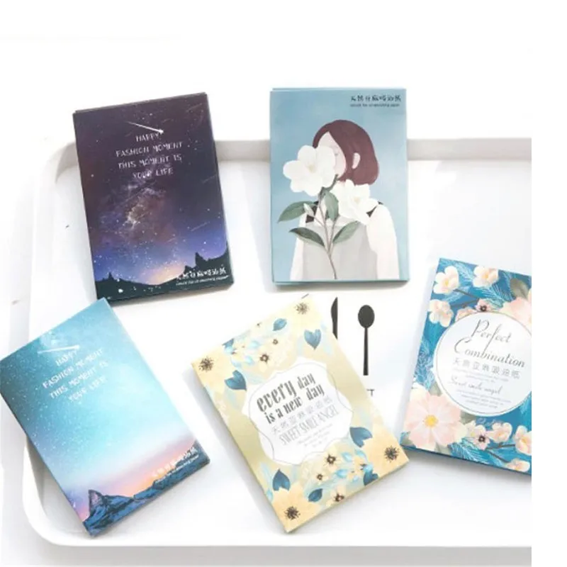 

New Fashion Face Oil Blotting Paper Protable Matting Face Wipes Facial Cleanser 100Pcs/set