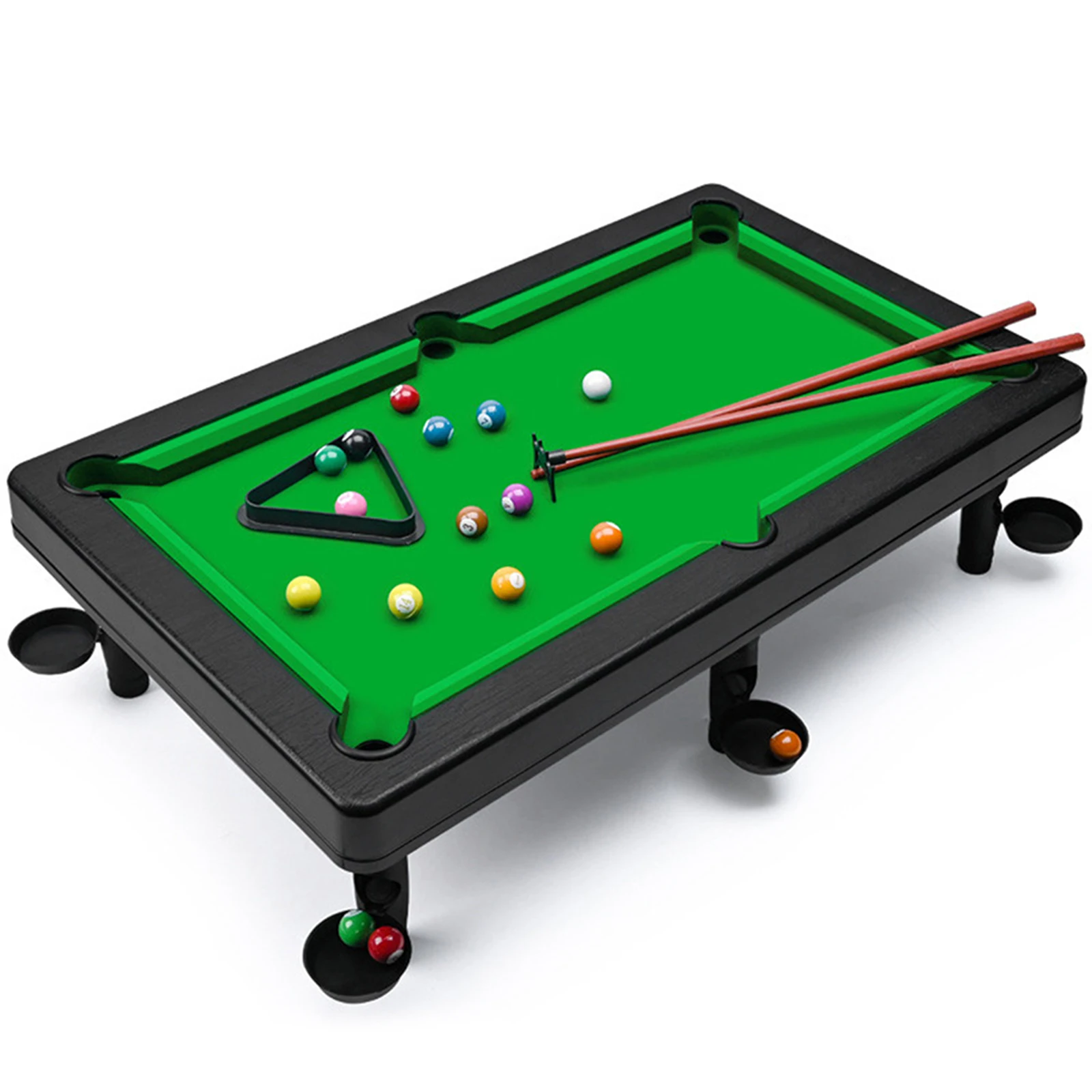 For Kids Adults Ball Table Pool Table Indoor Games For Stress Relief Stability 1sets Burr-free Full-sized Plastic Round