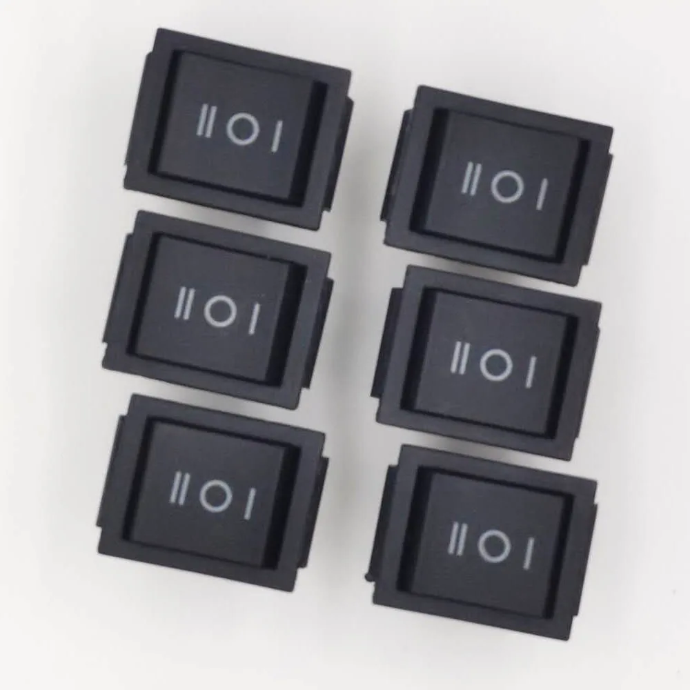 10 шт., клавишный переключатель, 6-контактная кнопка, фиксация лампы, телефон, 16 А, 250 В переменного тока/20 А, 125 В переменного тока, вкл.-ВЫКЛ.