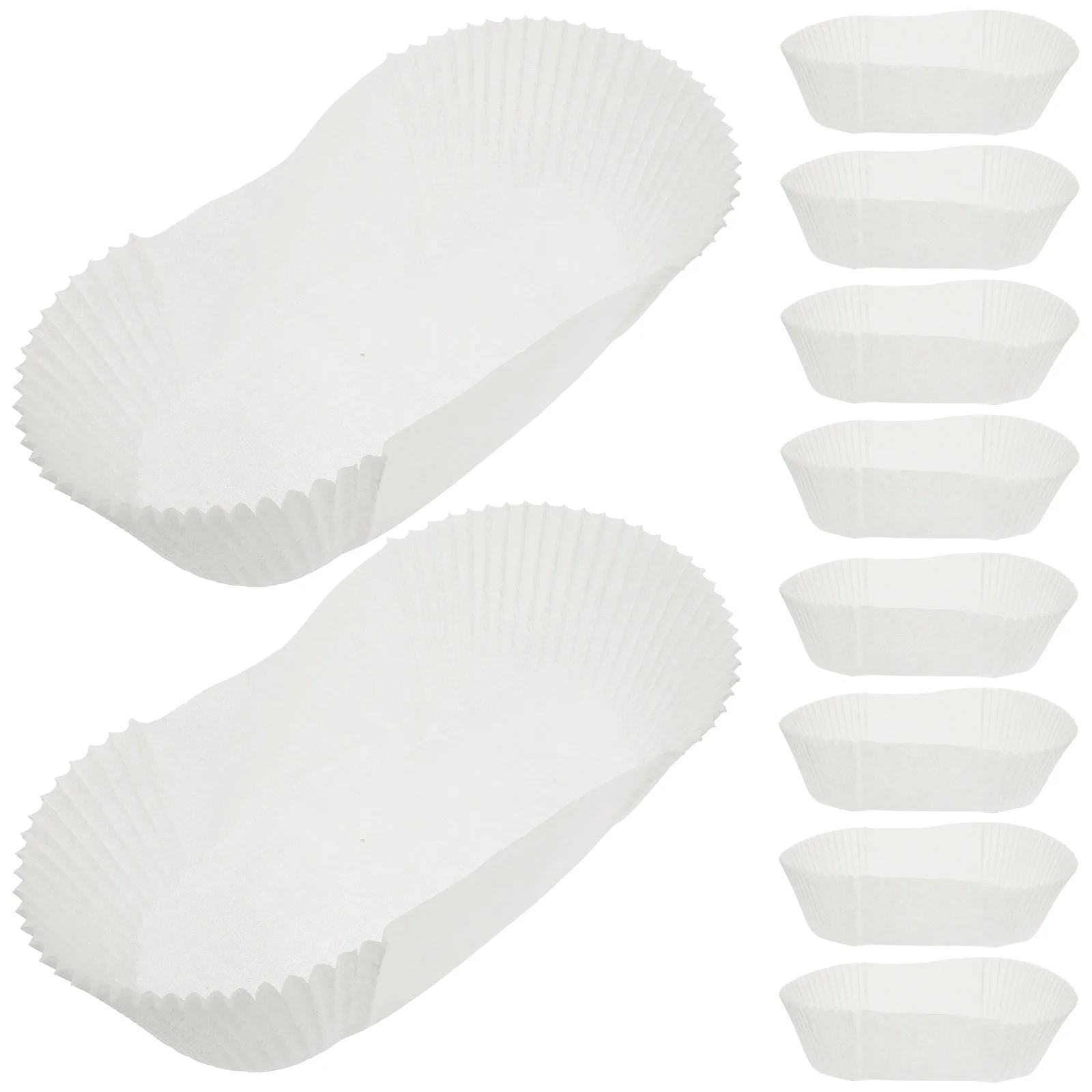 

40pcs Boat Shaped Bread Trays Cake Paper Cup Decorative Cupcake Liners Cake Paper Liner Paper Baking Cups