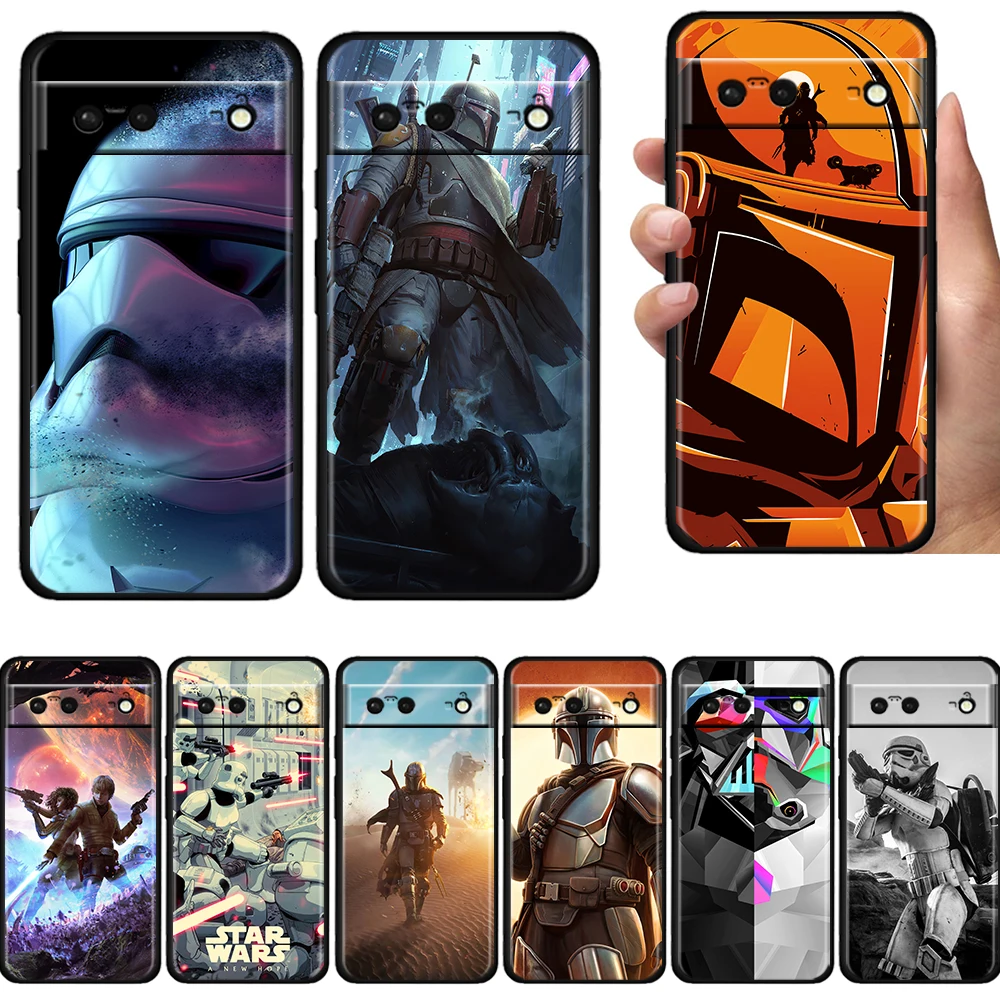 

Star Wars Super Heroes Shockproof Case for Google Pixel 7 6 Pro 6a 5 5a 4 4a XL 5G Silicone Black Phone Cover