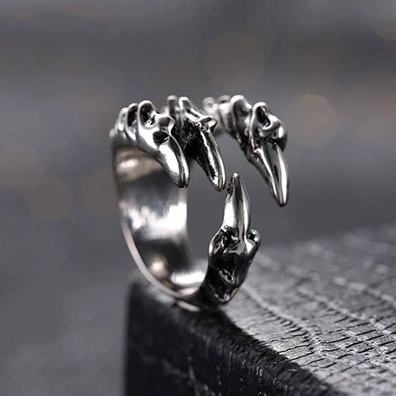 

Cool Silver Color Dragon Claw Ring Men Women 316L Stainless Steel Biker Ring Punk Hip Hop Ring Jewelry Best Gift For Friend