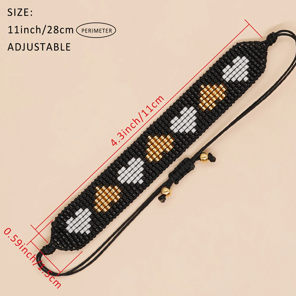 Браслеты в форме сердца Miyuki водонепроницаемые аксессуары ручной работы