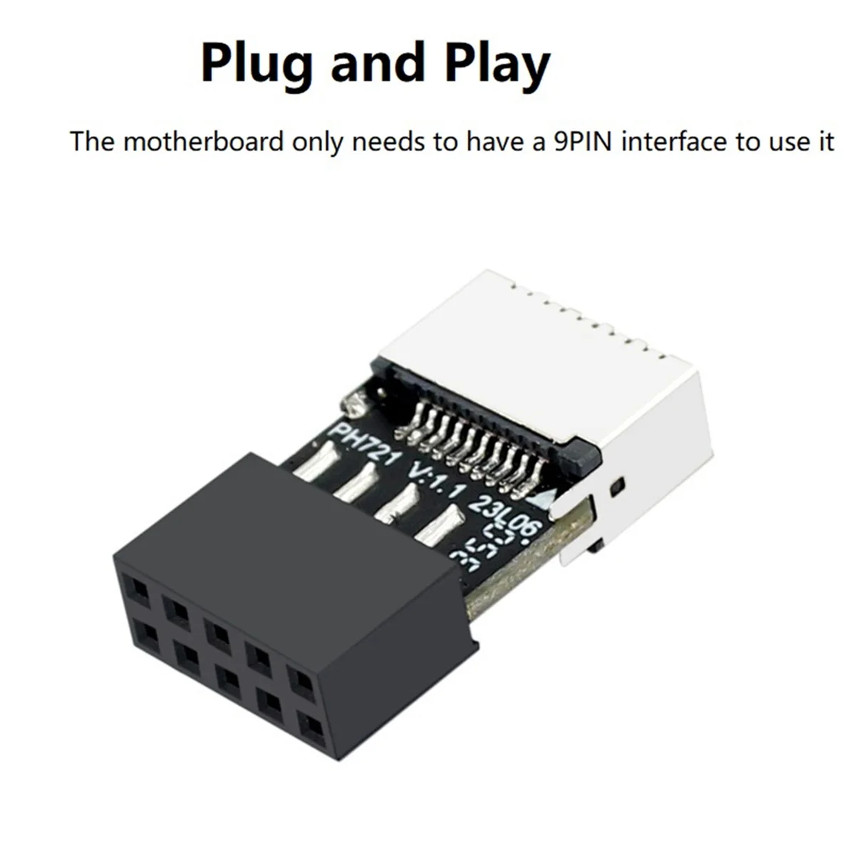 Материнская плата USB2.0 9-контактный адаптер TYPE-E мама Корпус Разъем TYPE-C удлинитель