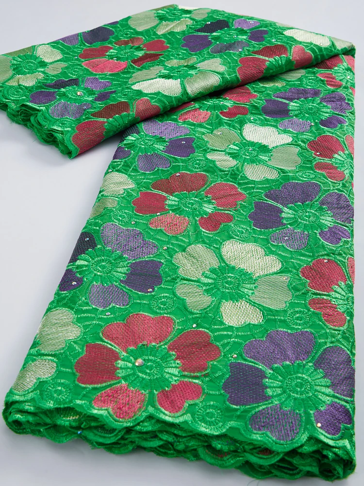 

Nigerian African Cotton Dry Lace Fabric 2022 High Quality Swiss Voile Lace In Switzerland For Nigerian Wedding Sew TY2984