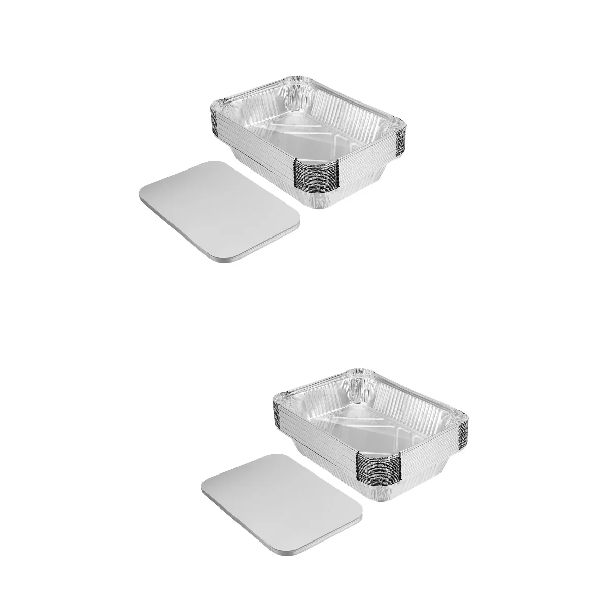 

60 One-off Takeaway Packing Boxes Tin Foil Barbecue Boxes )