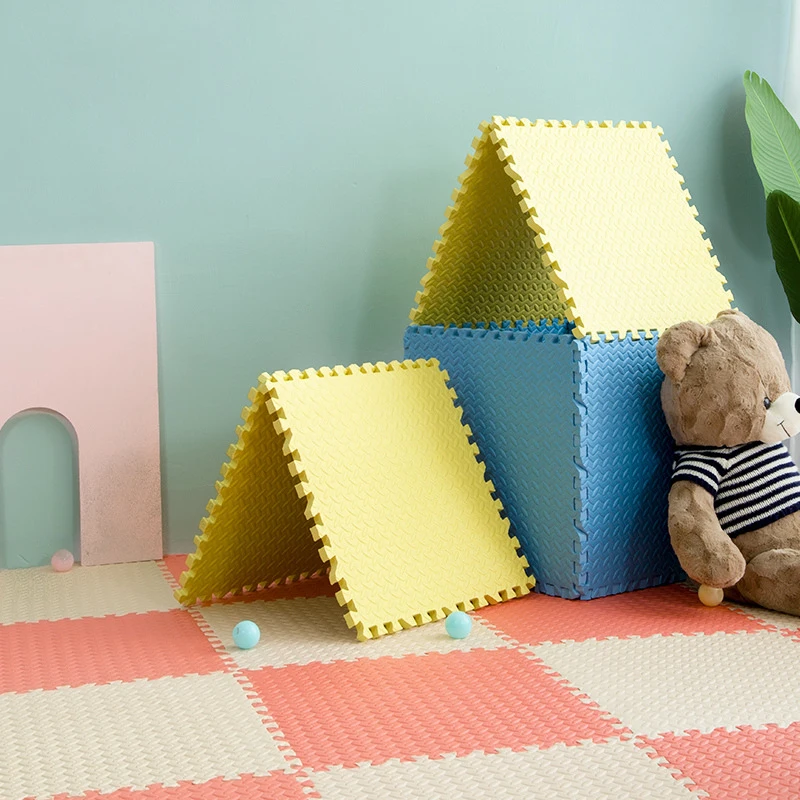 

12PCS 30*30cm EVA Leaf Grain Floor Mats Sports Protection Gym Mat Yoga Fitness Non-Slip Splicing Rugs Thicken Shock Room Workout