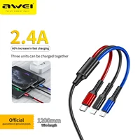 Зарядный кабель Awei 3-в-1, 1 м за 150 руб