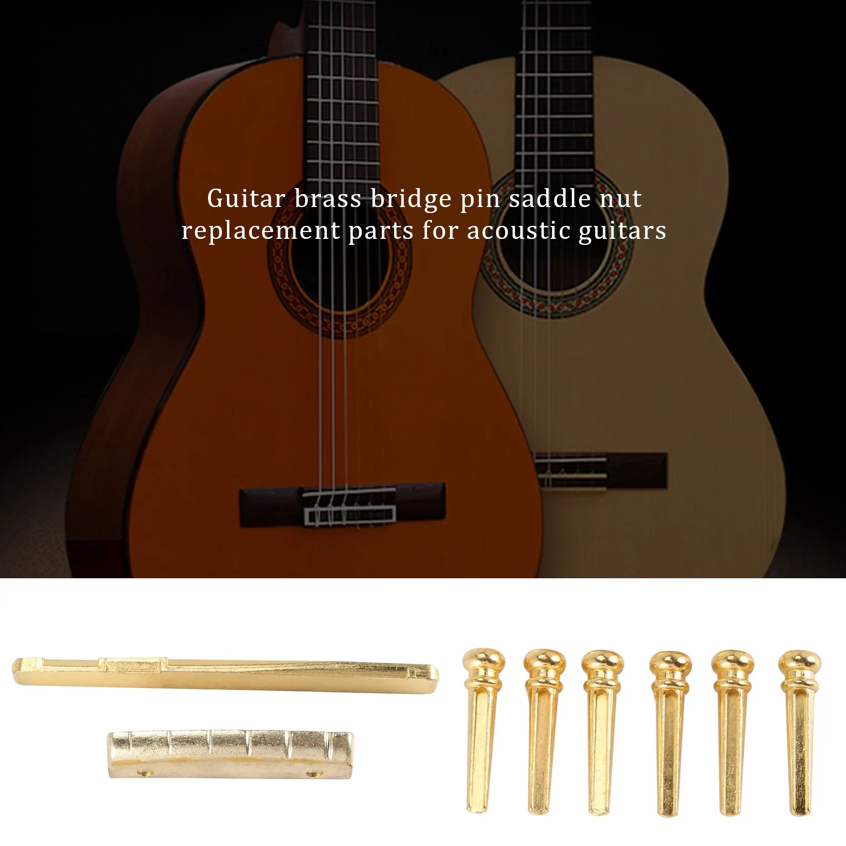 6 шт. мостовые штифты для гитары Br седельная гайка запасные части акустической