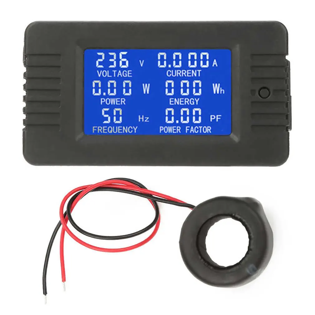 

PZEM-022 Multimeter Digital Power Monitor Energy Meter Voltmeter Ammeter Watt Voltage KWH Home AC 80-260V 100A With Closed CT